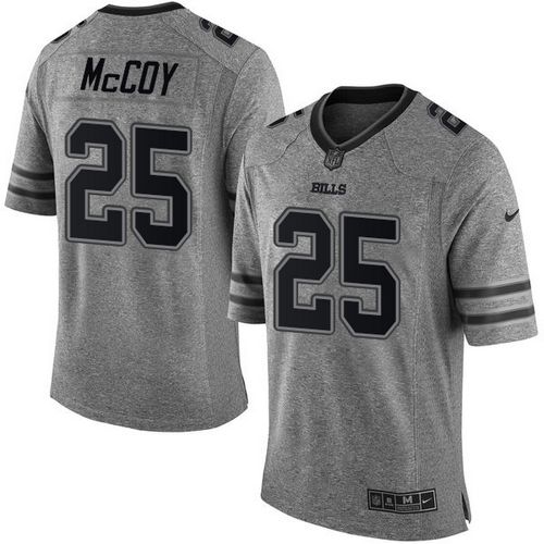 Nike Bills #25 LeSean McCoy Gray Men's Stitched NFL Limited Gridiron Gray Jersey - Click Image to Close